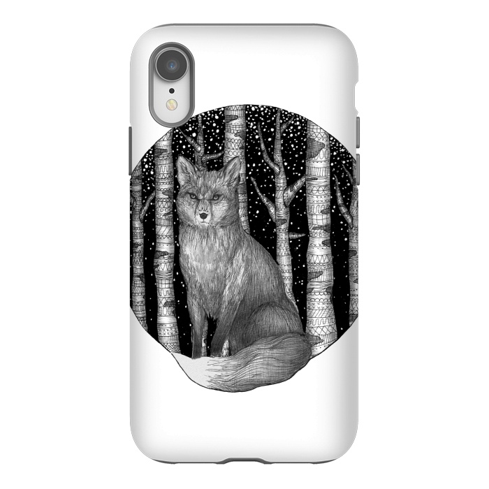 iPhone Xr StrongFit Fox and Forest by ECMazur 