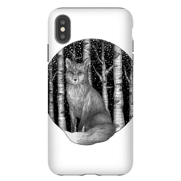 iPhone Xs Max StrongFit Fox and Forest by ECMazur 