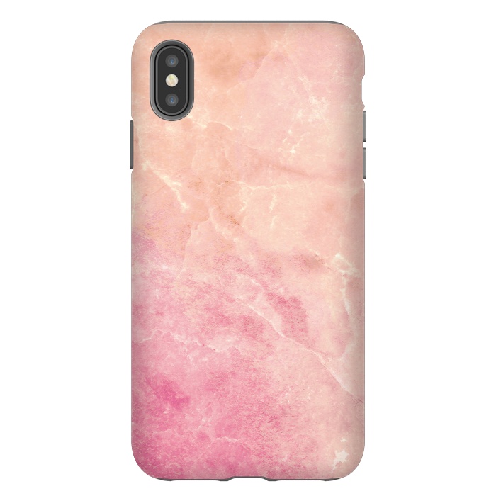iPhone Xs Max StrongFit Peach pink marble by Oana 