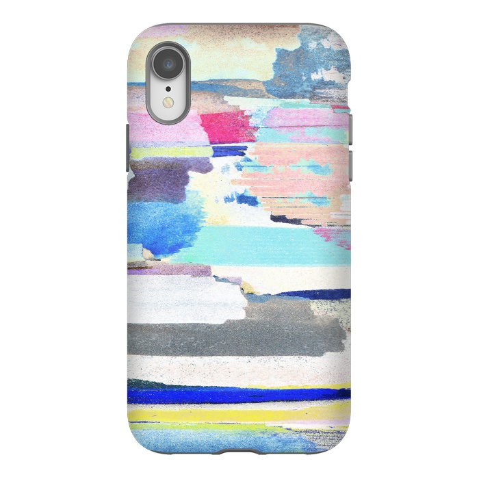 iPhone Xr StrongFit Colorful brushstrokes watercolor stripes  by Oana 