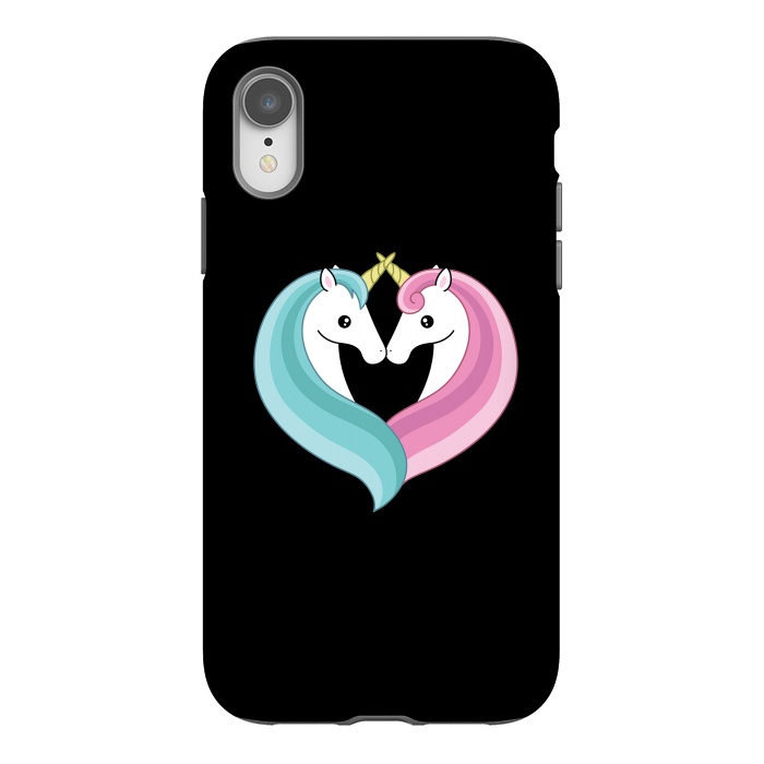iPhone Xr StrongFit Unicorn heart by Laura Nagel