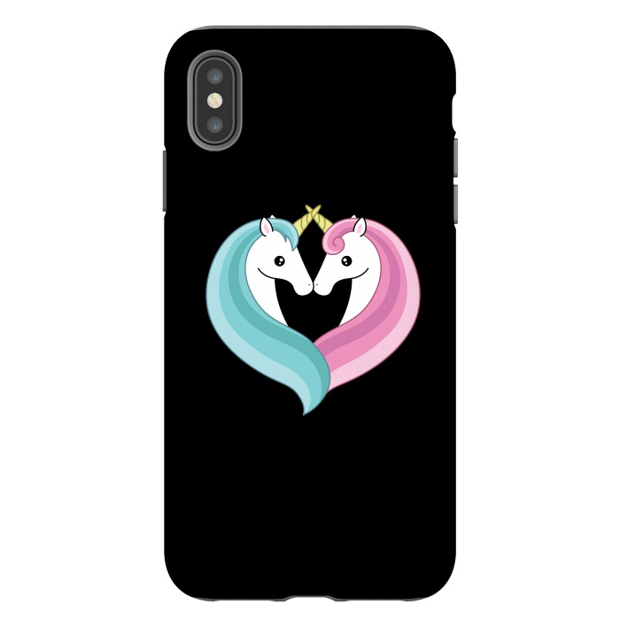 iPhone Xs Max StrongFit Unicorn heart by Laura Nagel