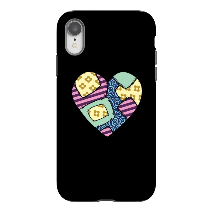 iPhone Xr StrongFit Patchwork heart by Laura Nagel