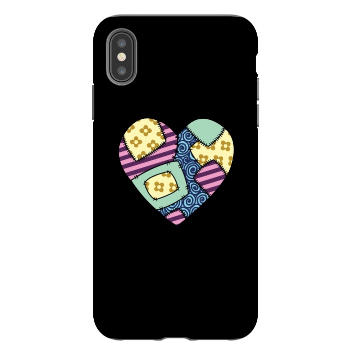 iPhone Xs Max StrongFit Patchwork heart by Laura Nagel
