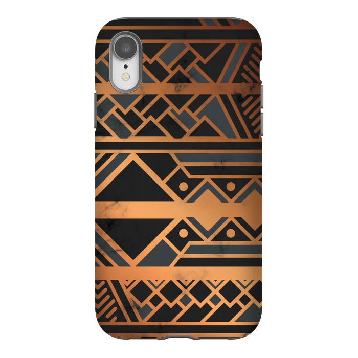 iPhone Xr StrongFit Black and Gold 028 by Jelena Obradovic