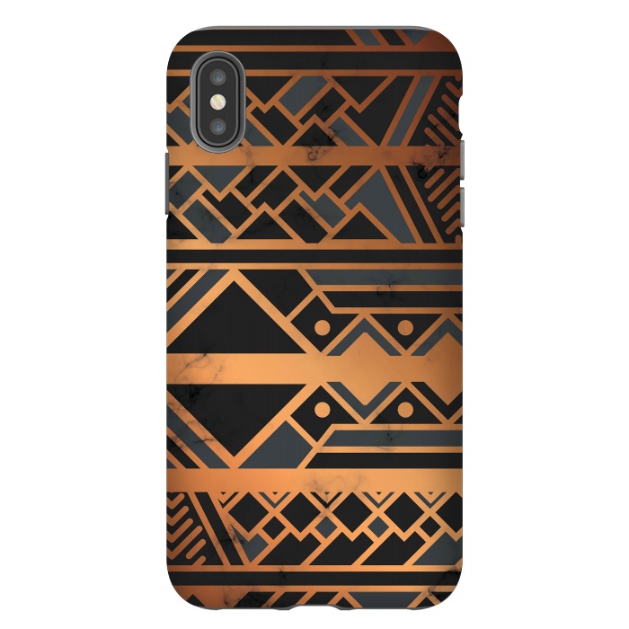 iPhone Xs Max StrongFit Black and Gold 028 by Jelena Obradovic