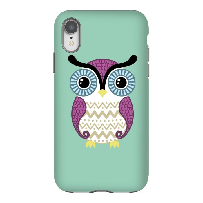 iPhone Xr StrongFit Cute owl by Laura Nagel