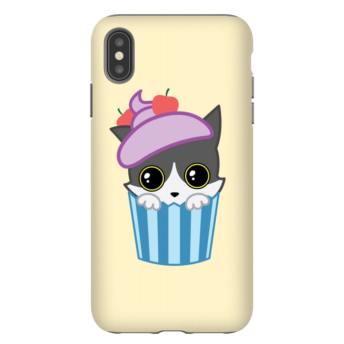 iPhone Xs Max StrongFit Cupcake kitty by Laura Nagel