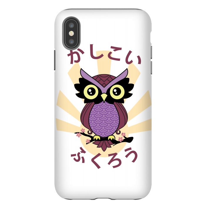iPhone Xs Max StrongFit Wise owl by Laura Nagel