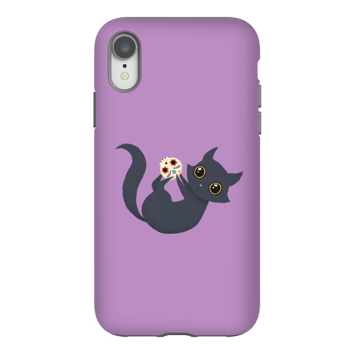 iPhone Xr StrongFit Kitty sugar skull by Laura Nagel