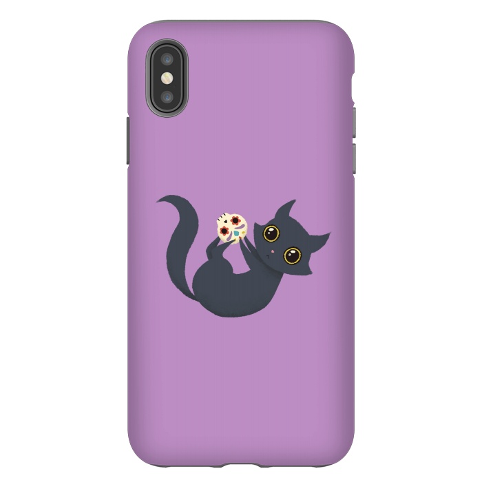 iPhone Xs Max StrongFit Kitty sugar skull by Laura Nagel