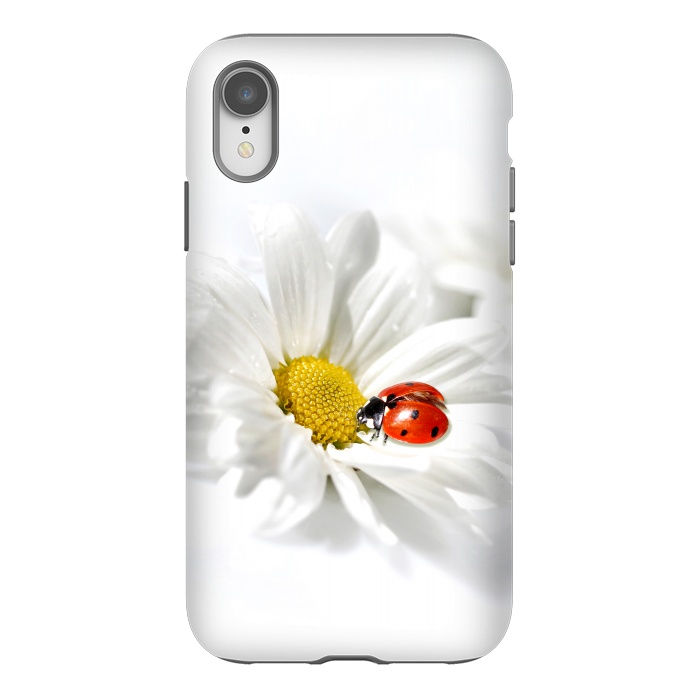 iPhone Xr StrongFit Daisy flower & Ladybug by Bledi