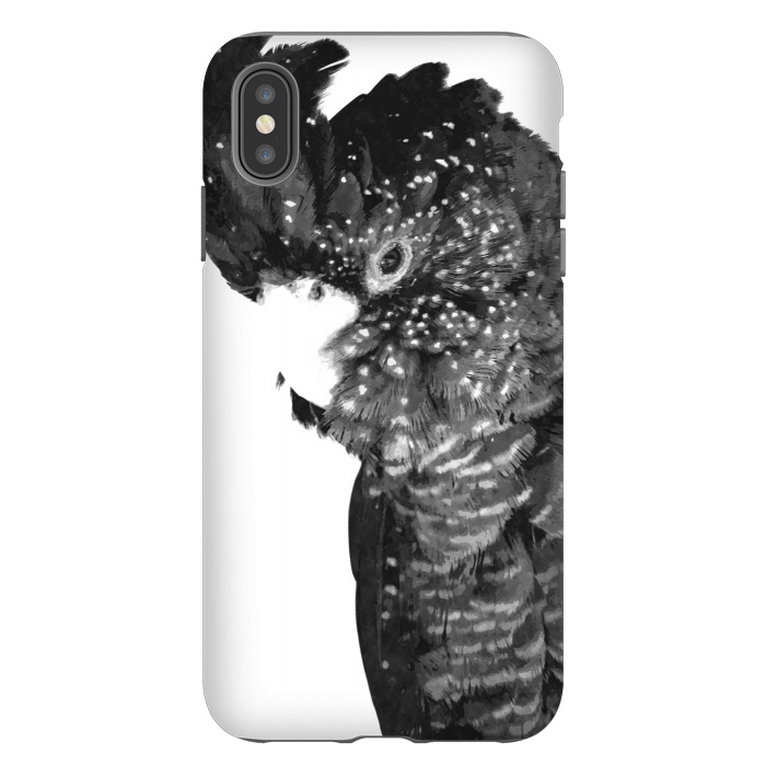 iPhone Xs Max StrongFit Black and White Cockatoo by Alemi