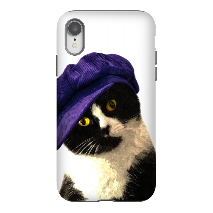 iPhone Xr StrongFit Cute Cat Blue Hat by Alemi