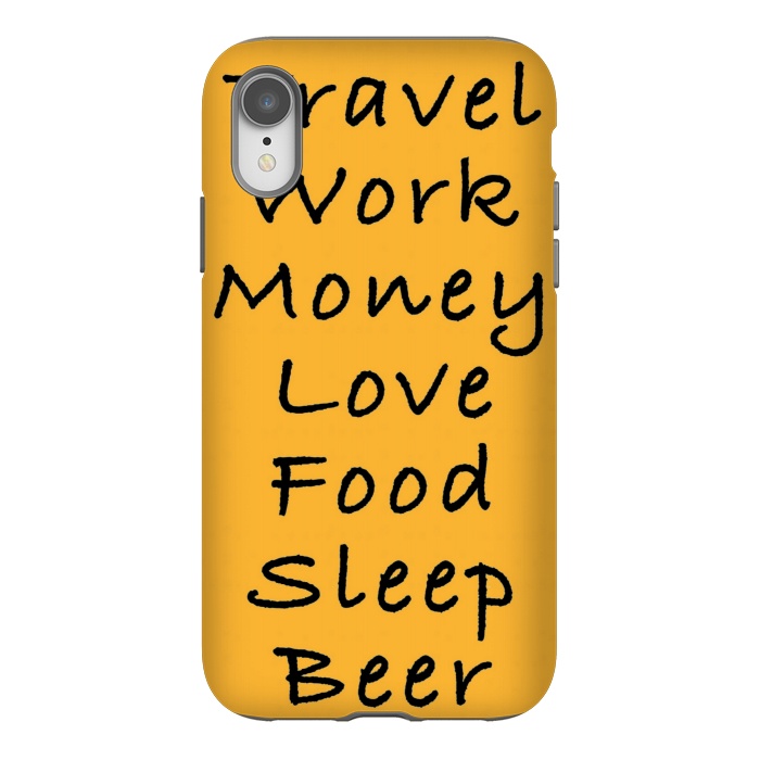 iPhone Xr StrongFit travel work money love food sleep by MALLIKA