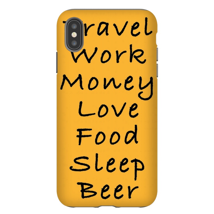 iPhone Xs Max StrongFit travel work money love food sleep by MALLIKA