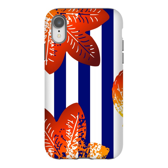 iPhone Xr StrongFit blue stripes pattern by MALLIKA