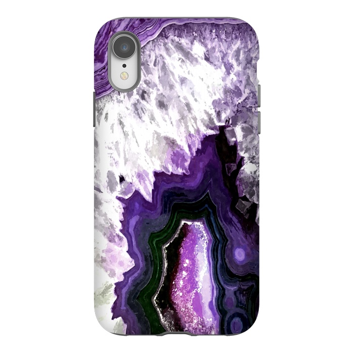 iPhone Xr StrongFit Purple Ultra Violet Agate by Alemi