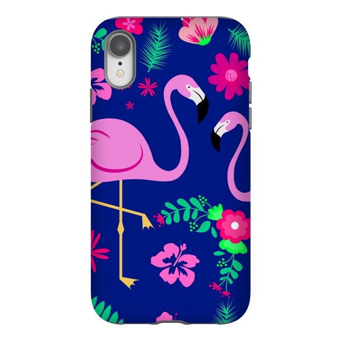 iPhone Xr StrongFit flamingo pattern by MALLIKA