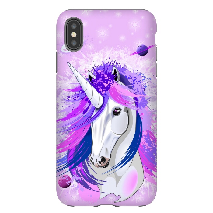 iPhone Xs Max StrongFit Unicorn Spirit Pink and Purple Mythical Creature by BluedarkArt