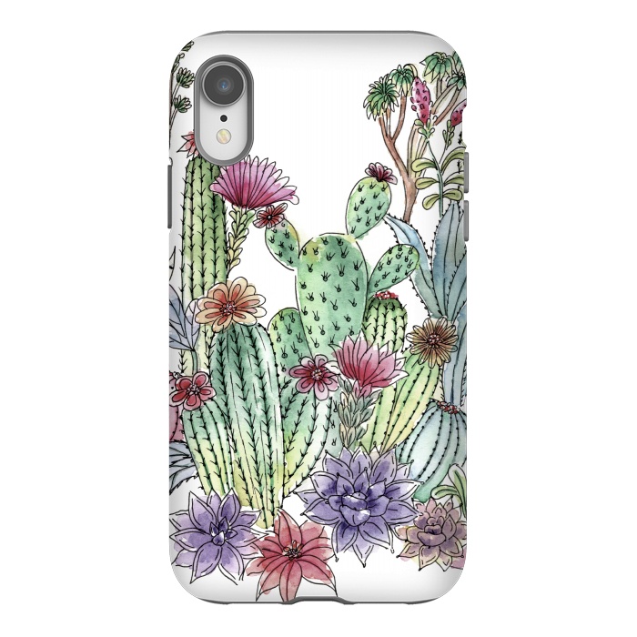iPhone Xr StrongFit Cactus garden by Julia Grifol