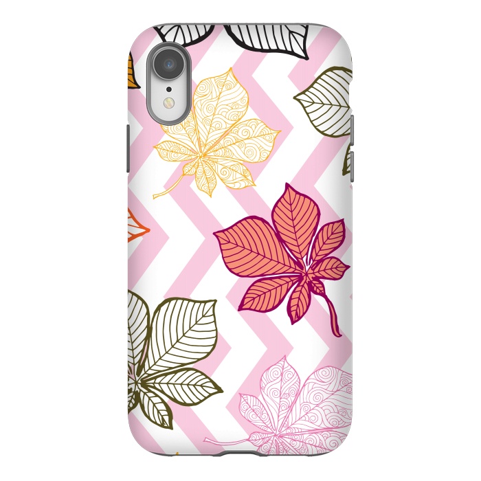 iPhone Xr StrongFit Autumn Leaves Pattern II by Bledi