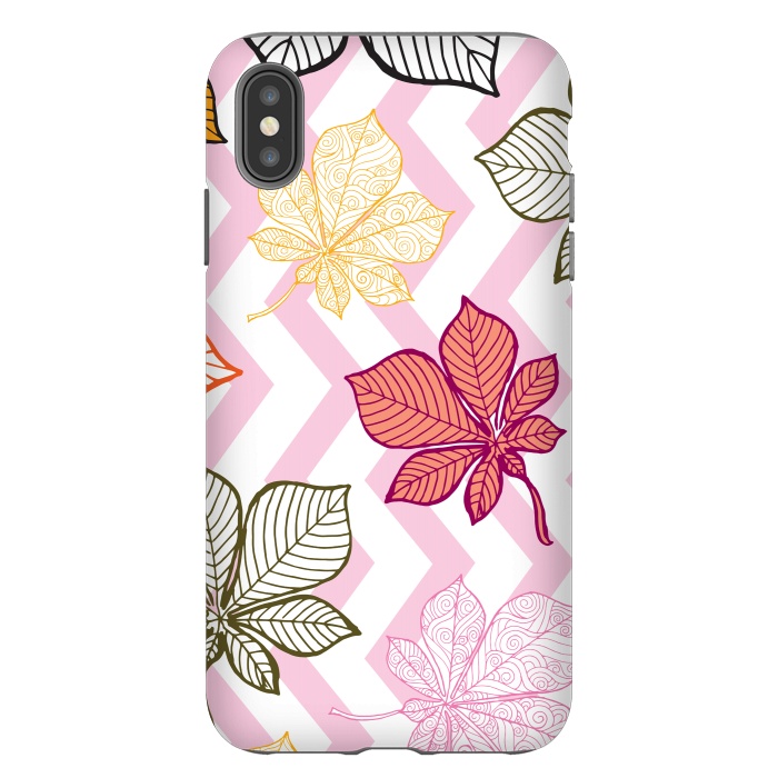 iPhone Xs Max StrongFit Autumn Leaves Pattern II by Bledi
