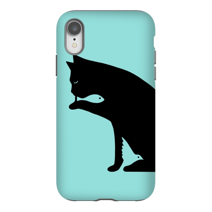 iPhone Xr StrongFit Cat and food by Coffee Man