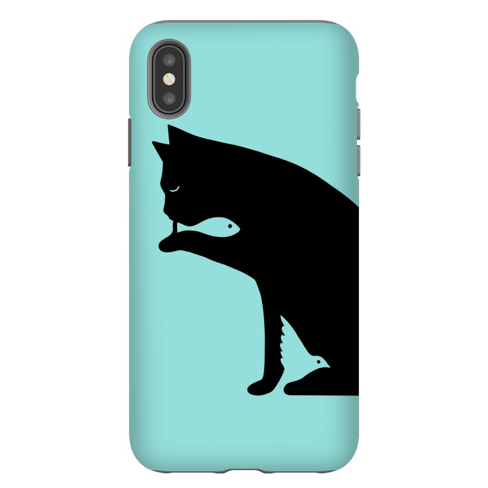 iPhone Xs Max StrongFit Cat and food by Coffee Man