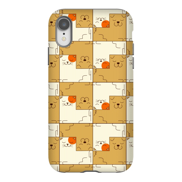 iPhone Xr StrongFit Cat and Dog by Coffee Man