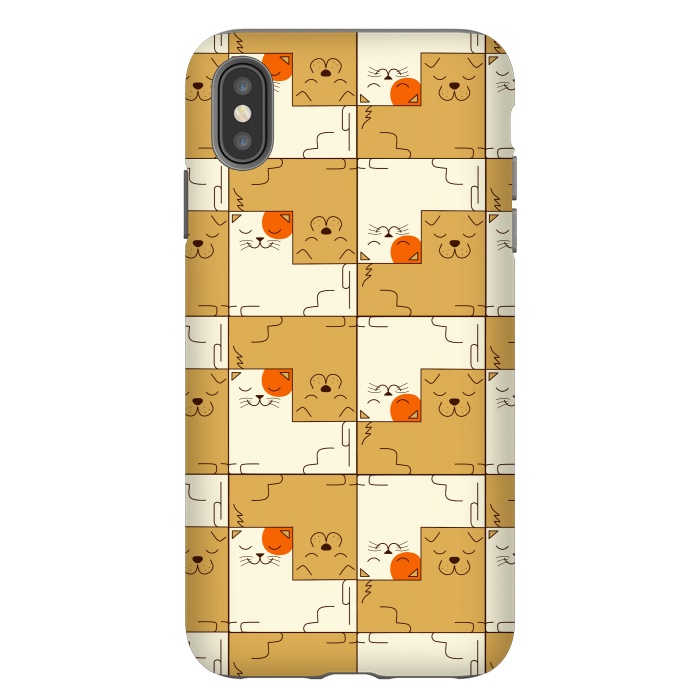iPhone Xs Max StrongFit Cat and Dog by Coffee Man
