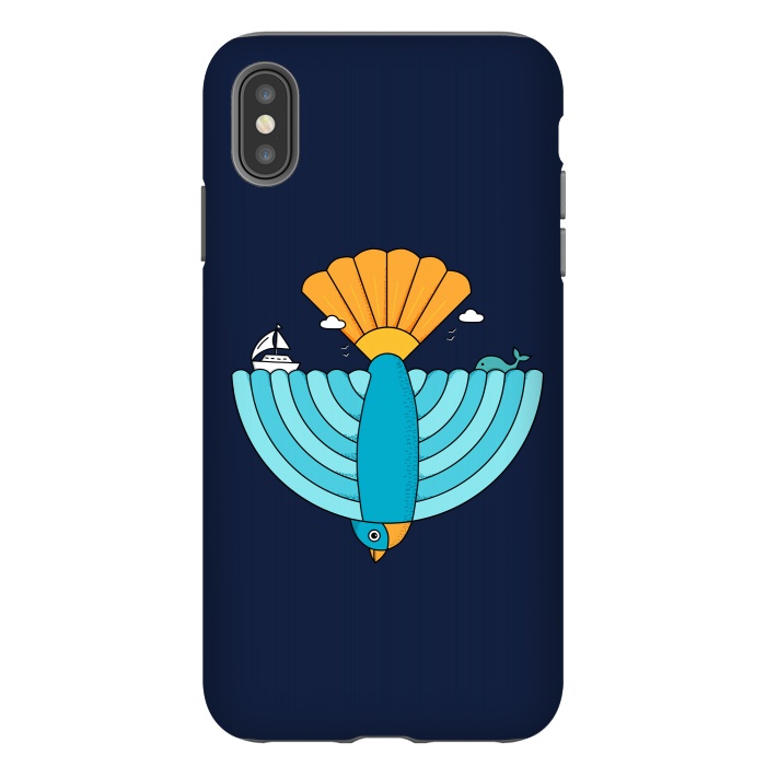 iPhone Xs Max StrongFit Bird Landscape by Coffee Man