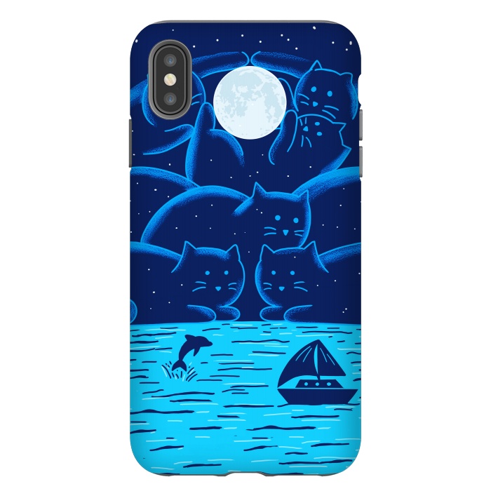 iPhone Xs Max StrongFit Cats Landscape by Coffee Man