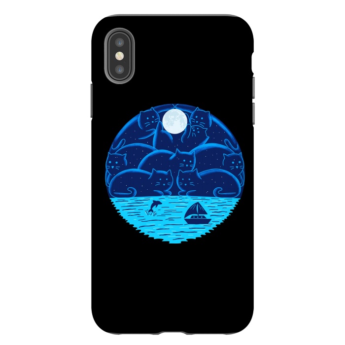 iPhone Xs Max StrongFit Cats Landscape-2 by Coffee Man