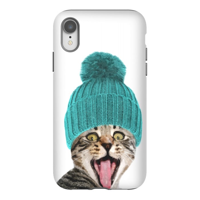 iPhone Xr StrongFit Cat with Hat Portrait by Alemi