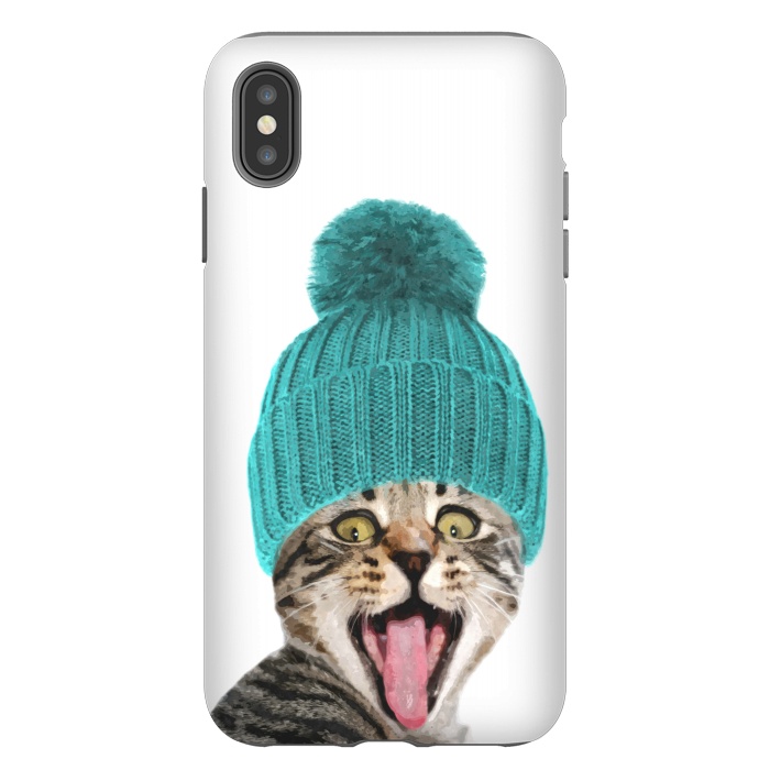 iPhone Xs Max StrongFit Cat with Hat Portrait by Alemi