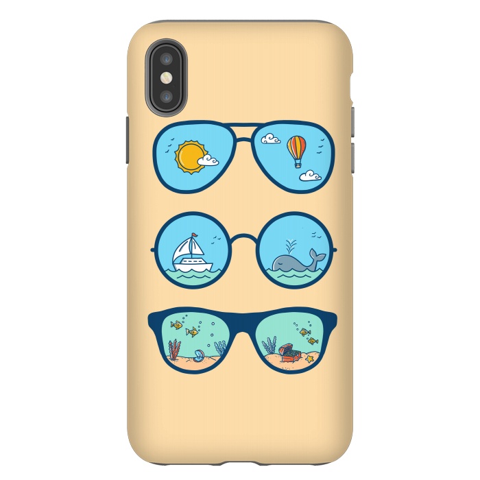 iPhone Xs Max StrongFit Sunglasses Landscape-2 by Coffee Man