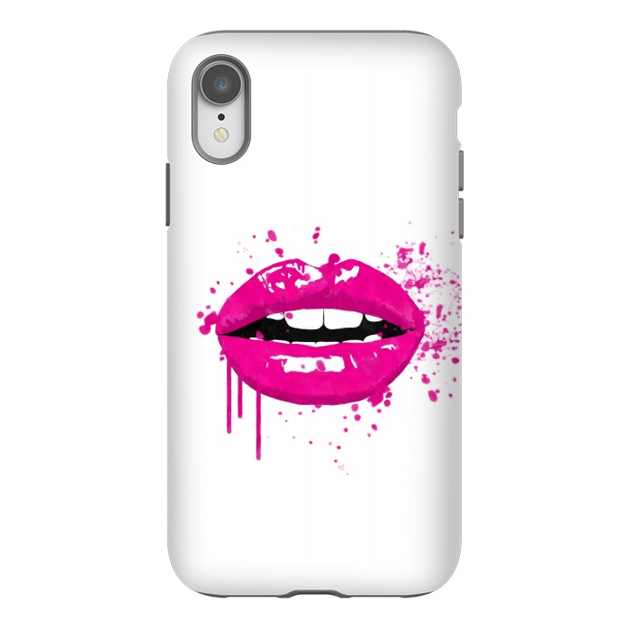 iPhone Xr StrongFit Pink Lips by Alemi