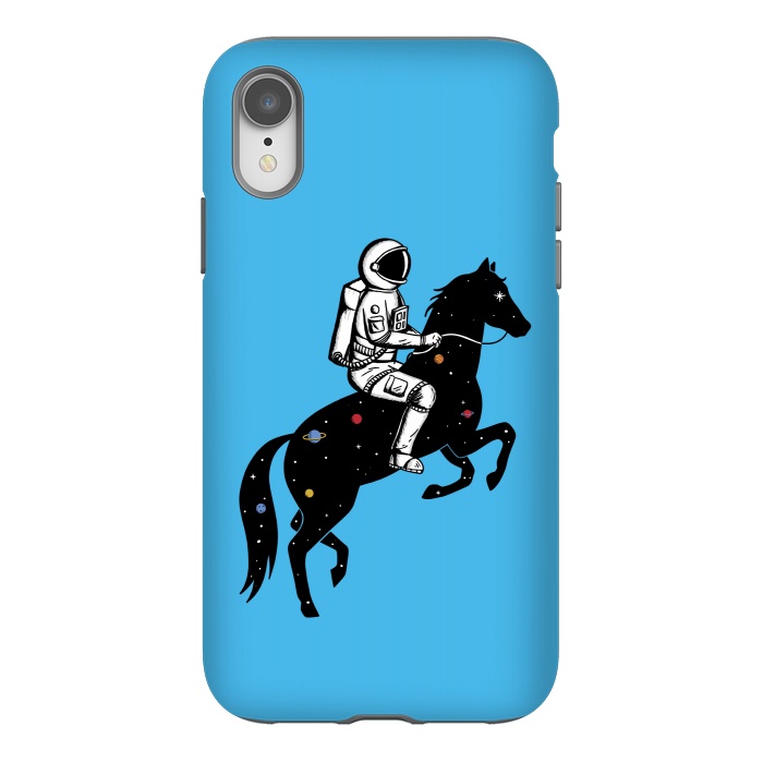 iPhone Xr StrongFit Astronaut and Horse by Coffee Man