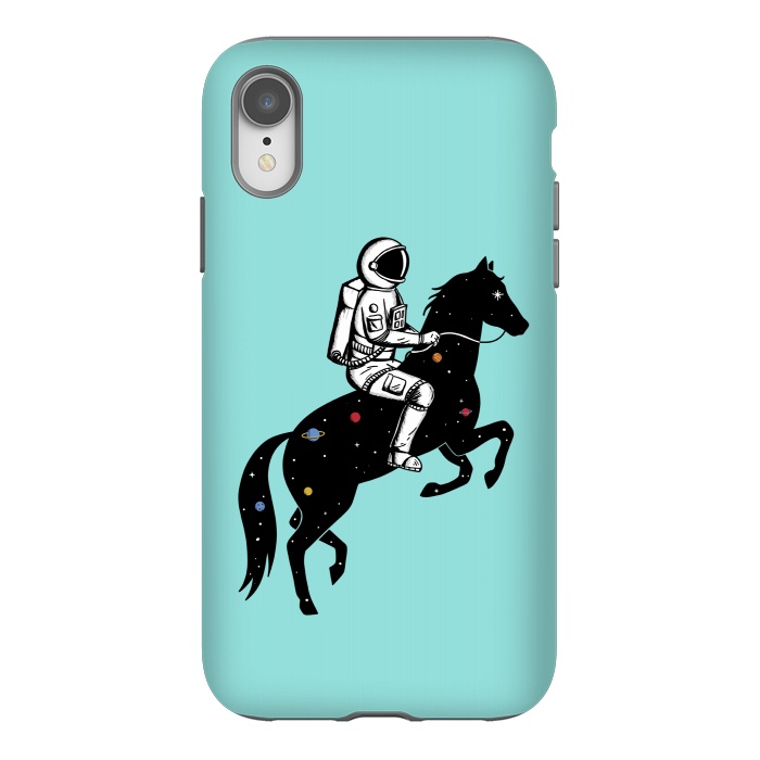 iPhone Xr StrongFit Astronaut and Horse 2 by Coffee Man