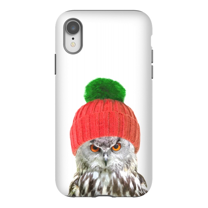 iPhone Xr StrongFit Funny Owl Portrait by Alemi