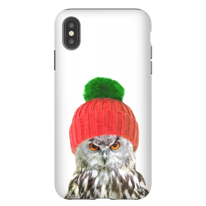 iPhone Xs Max StrongFit Funny Owl Portrait by Alemi