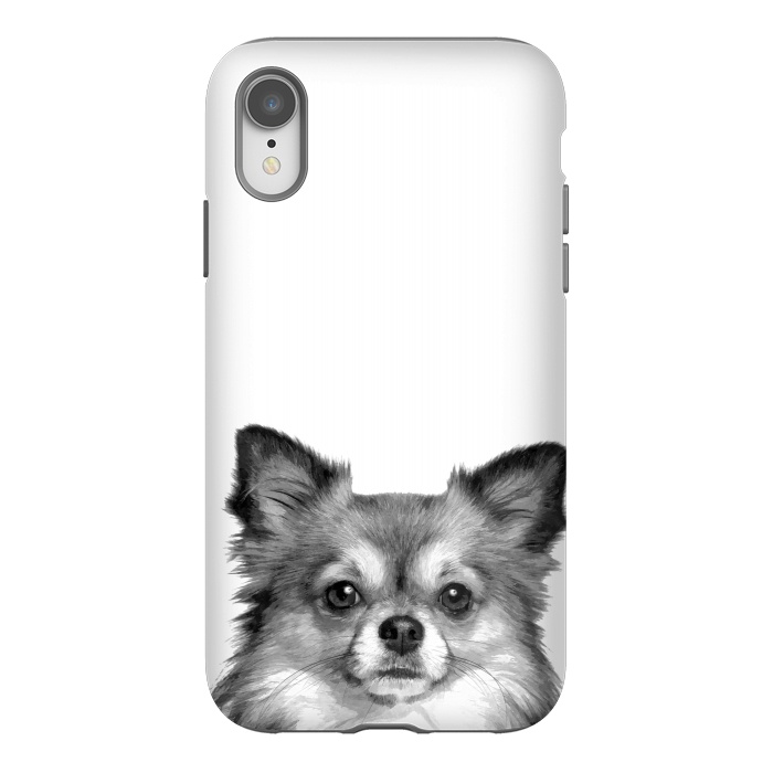 iPhone Xr StrongFit Black and White Chihuahua Portrait by Alemi