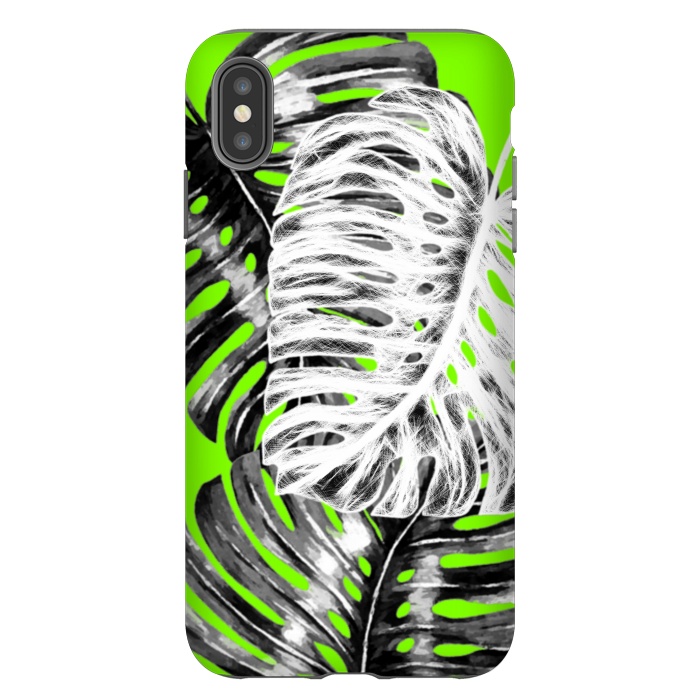 iPhone Xs Max StrongFit Monstera Leaf by Alemi