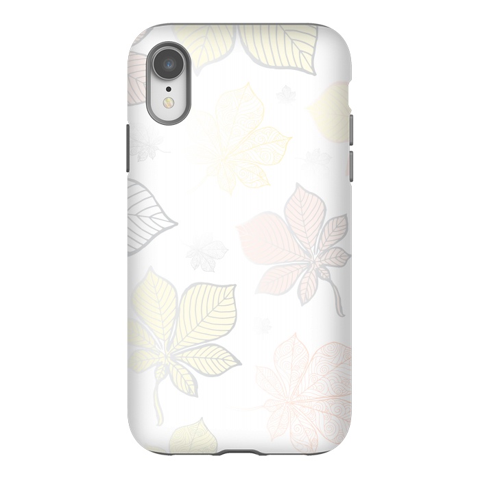 iPhone Xr StrongFit Autumn Leaves Pattern XV by Bledi