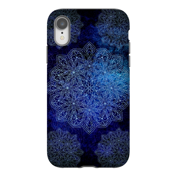 iPhone Xr StrongFit Blue Mandala  by Rossy Villarreal
