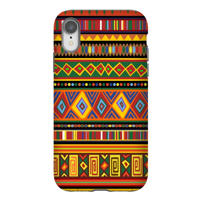 iPhone Xr StrongFit Ethnic Colorful Pattern Africa Art by BluedarkArt