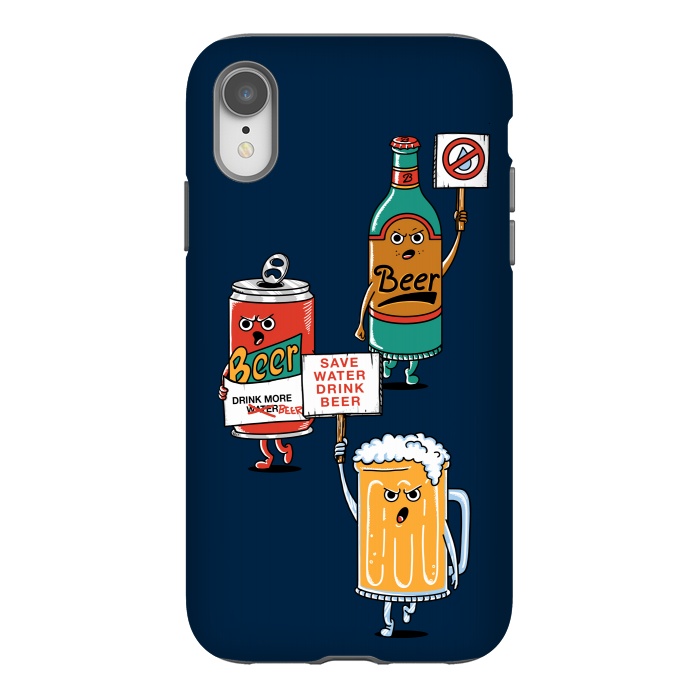 iPhone Xr StrongFit Save Water Drink Beer by Coffee Man