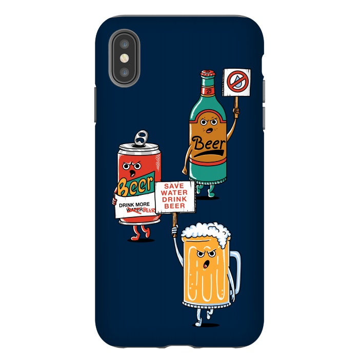 iPhone Xs Max StrongFit Save Water Drink Beer by Coffee Man