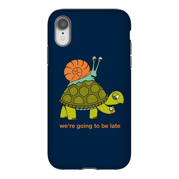 iPhone Xr StrongFit Turtle and Snail by Coffee Man